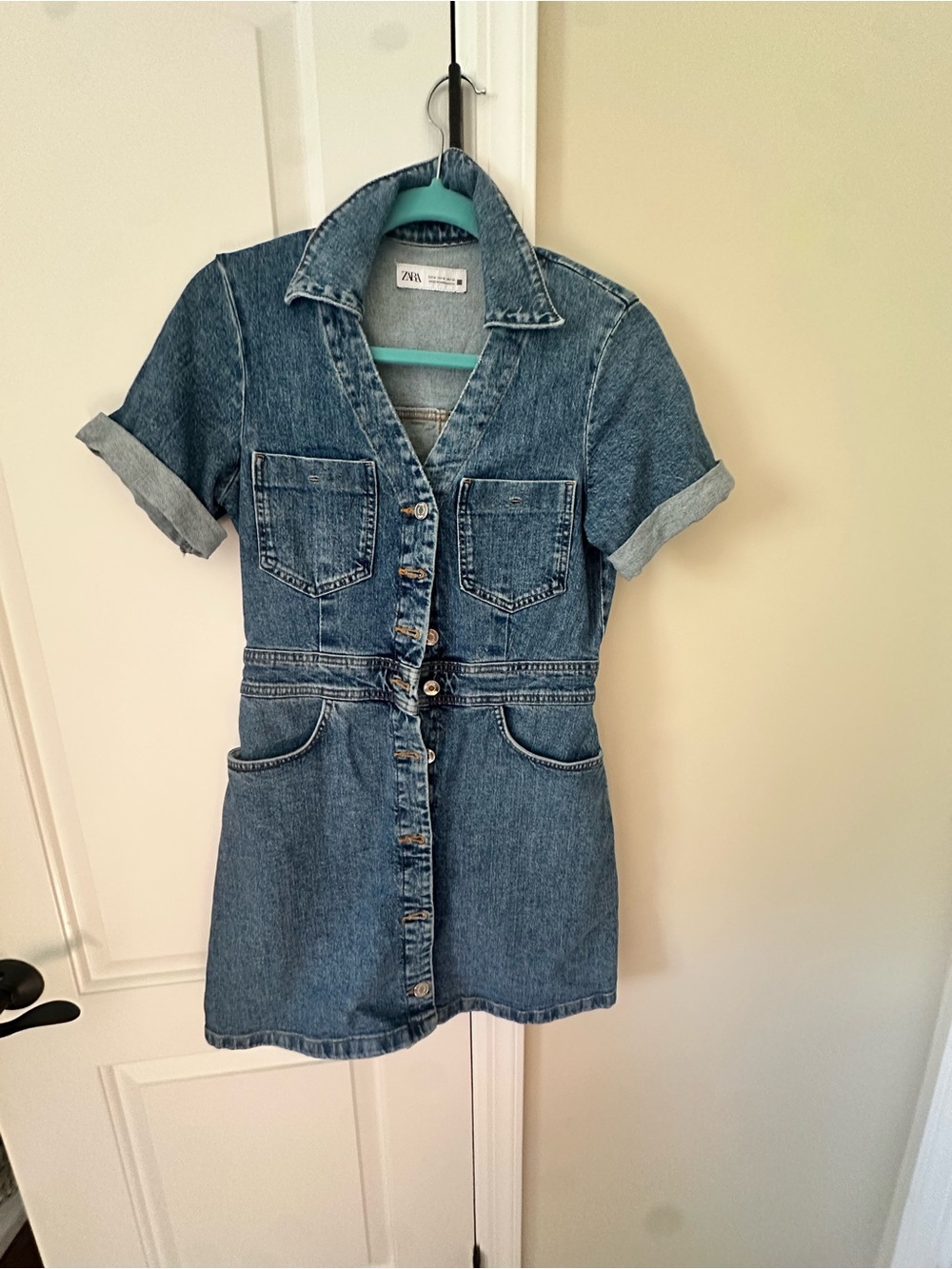 Denim short dress
